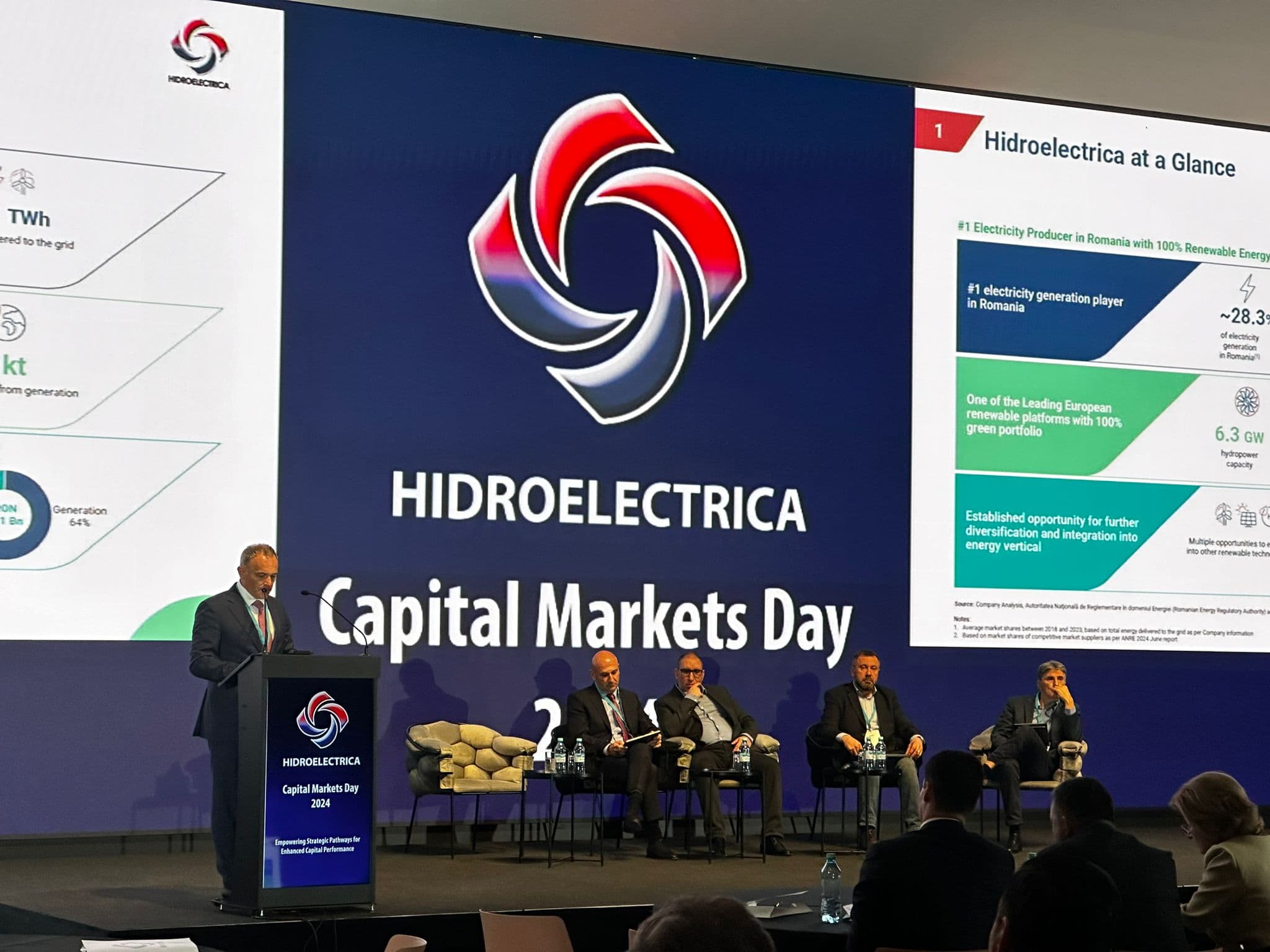 Romanian hydropower group Hidroelectrica unveils EUR 280 mln investments at first investors meeting