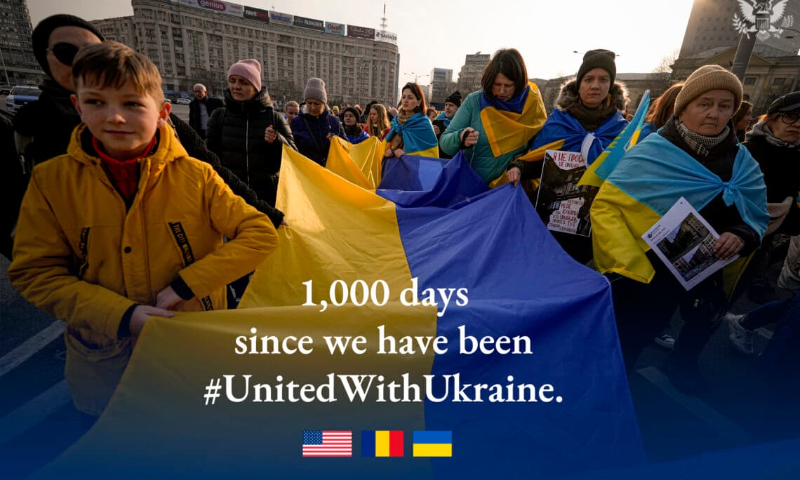1,000 days of war in Ukraine: US and Romania stand together to counter the threats posed by Russia, ambassador Kavalec says