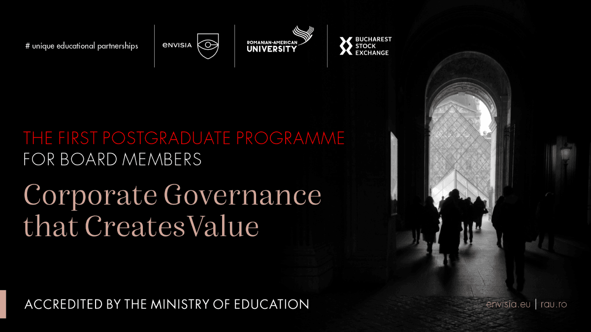 The Romanian-American University and Envisia - Business School launch the first board member professionalization program accredited by the Ministry of Education