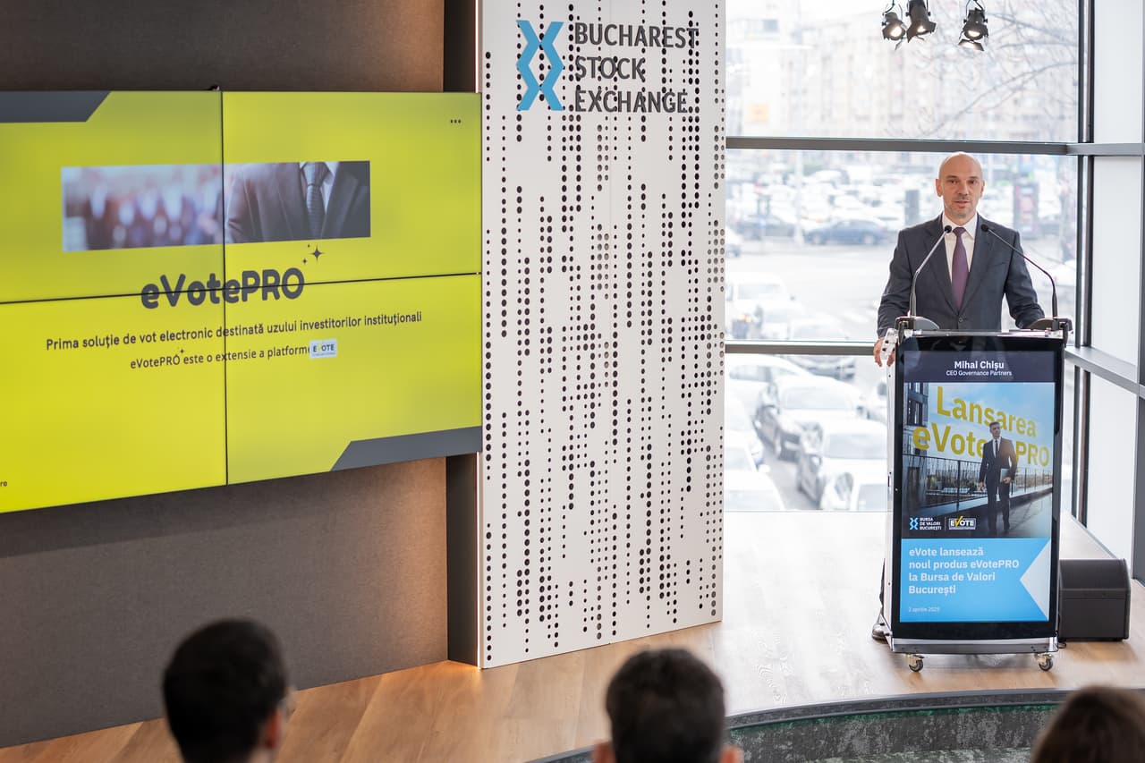 eVOTE launches eVotePRO platform at the Bucharest Stock Exchange