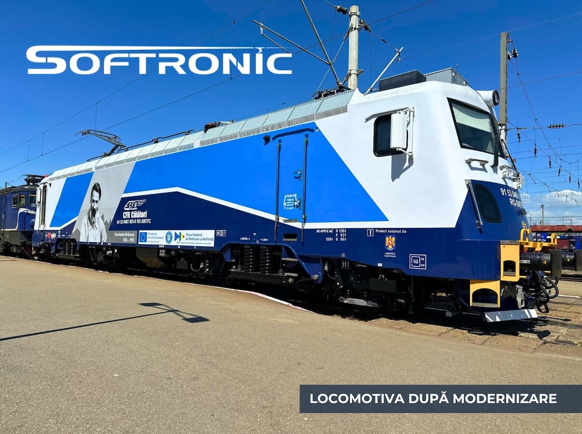 Softronic delivers 4th locomotive modernised for Romanian railways under Resilience Facility