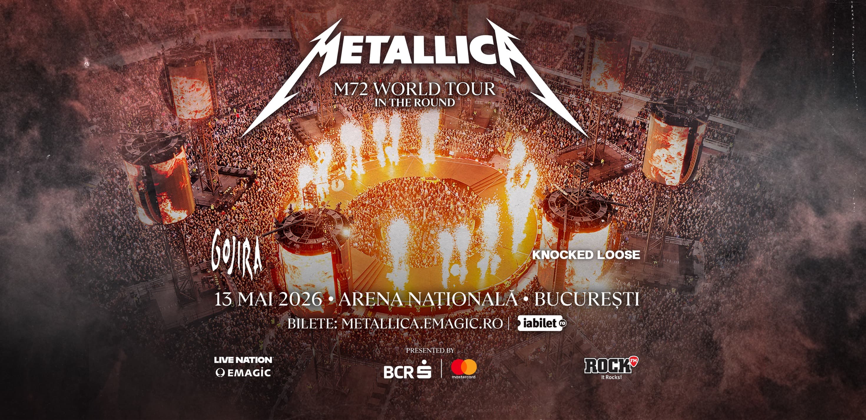Metallica brings ‘M72’ Tour to Bucharest’s National Arena in 2026