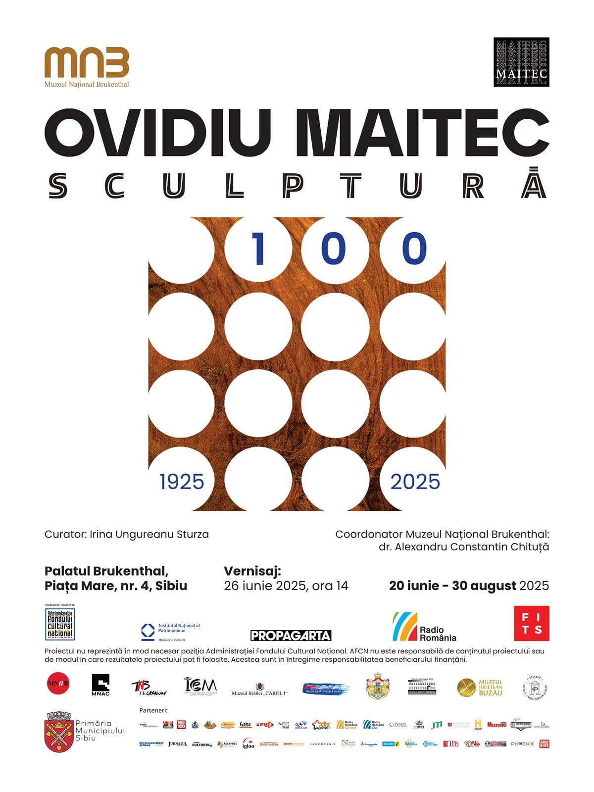 Retrospective on Romanian sculptor Ovidiu Maitec to open at Sibiu’s Brukenthal Museum