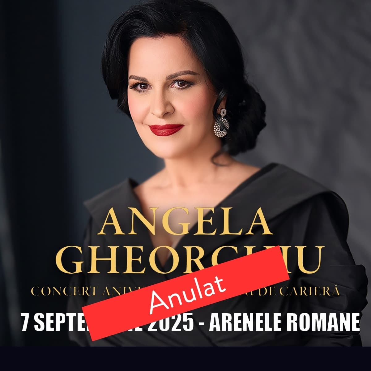 Angela Gheorghiu’s 35th anniversary concert in Bucharest canceled, ticket holders offered alternatives