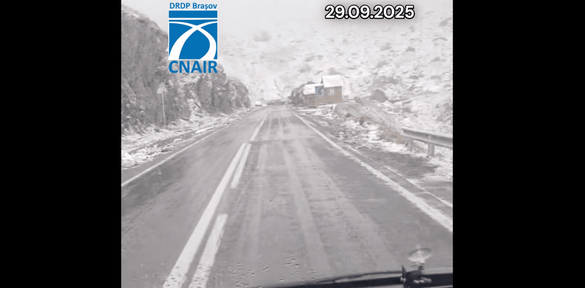 Romania sees season's first snow on Transfăgărășan, other mountain areas as temperatures drop