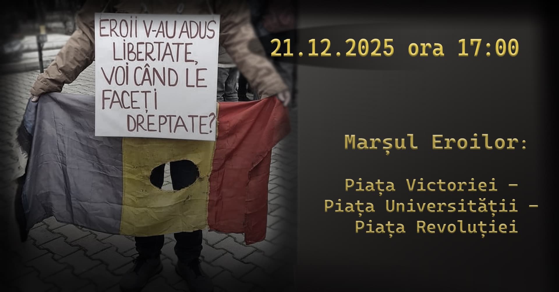 Memorial march in Bucharest to mark Romanian 1989 Revolution