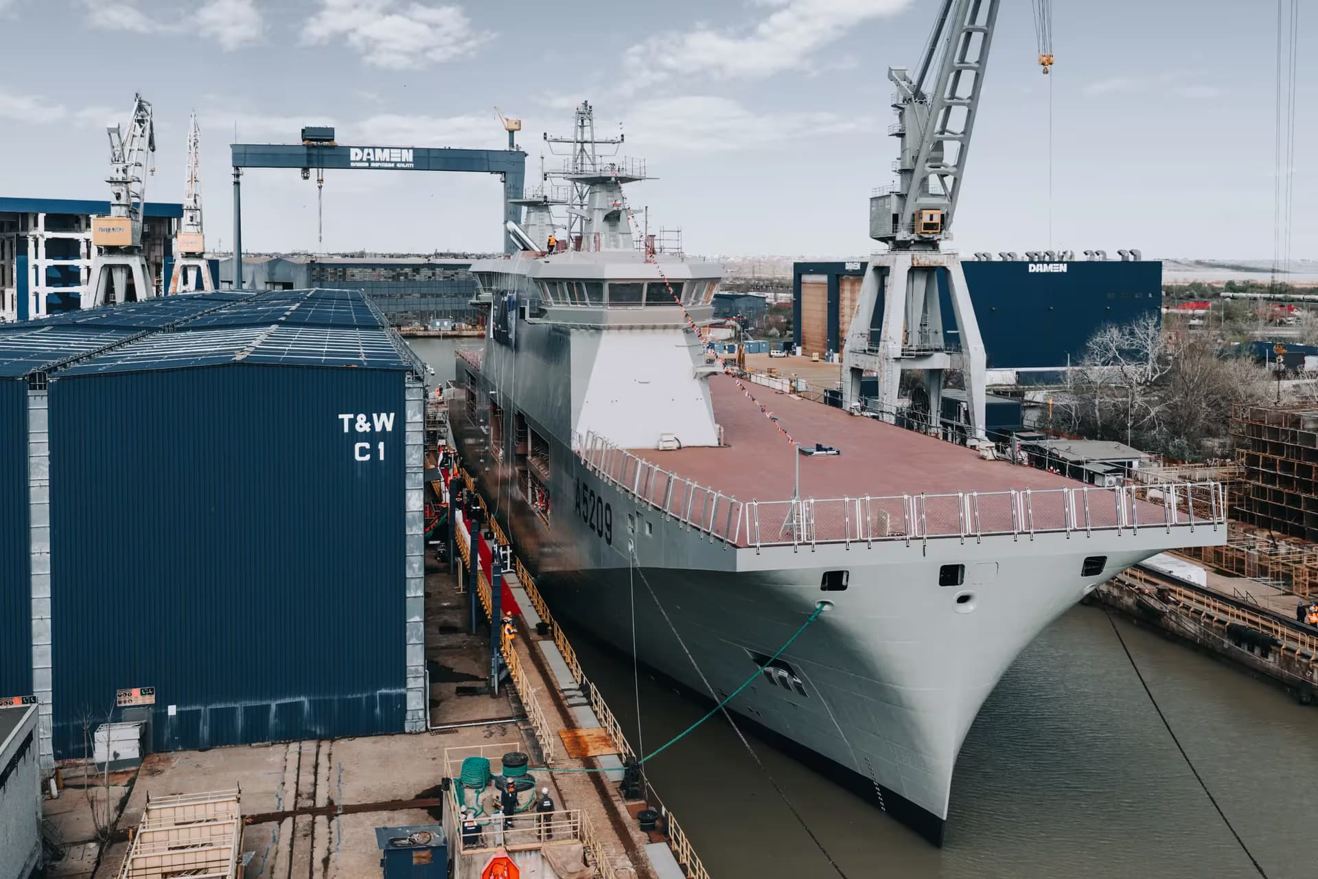 Damen shipyard in Romania launches aircraft carrier for Portuguese Navy