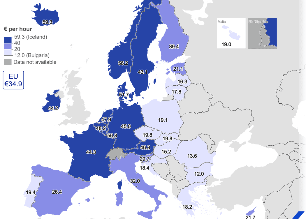 Eurostat: Romanians work longer hours than EU average but salaries are among the lowest