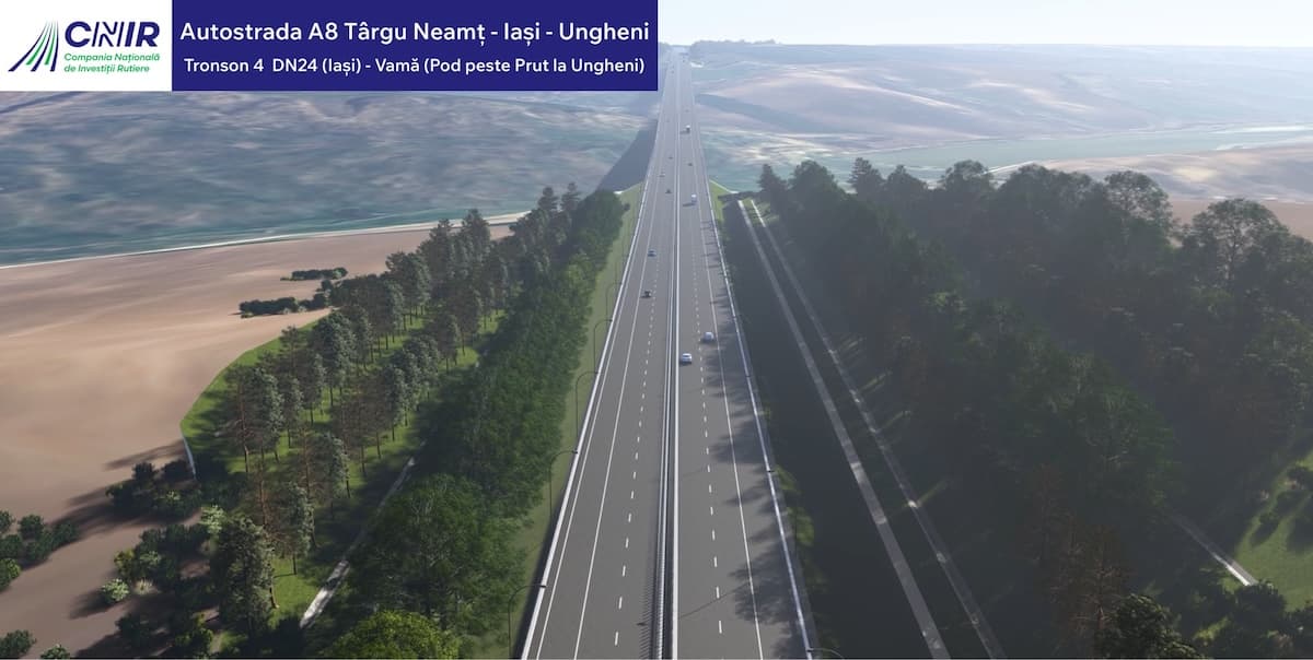 Contract awarded for final section of Romania’s A8 motorway, including first link over Prut River