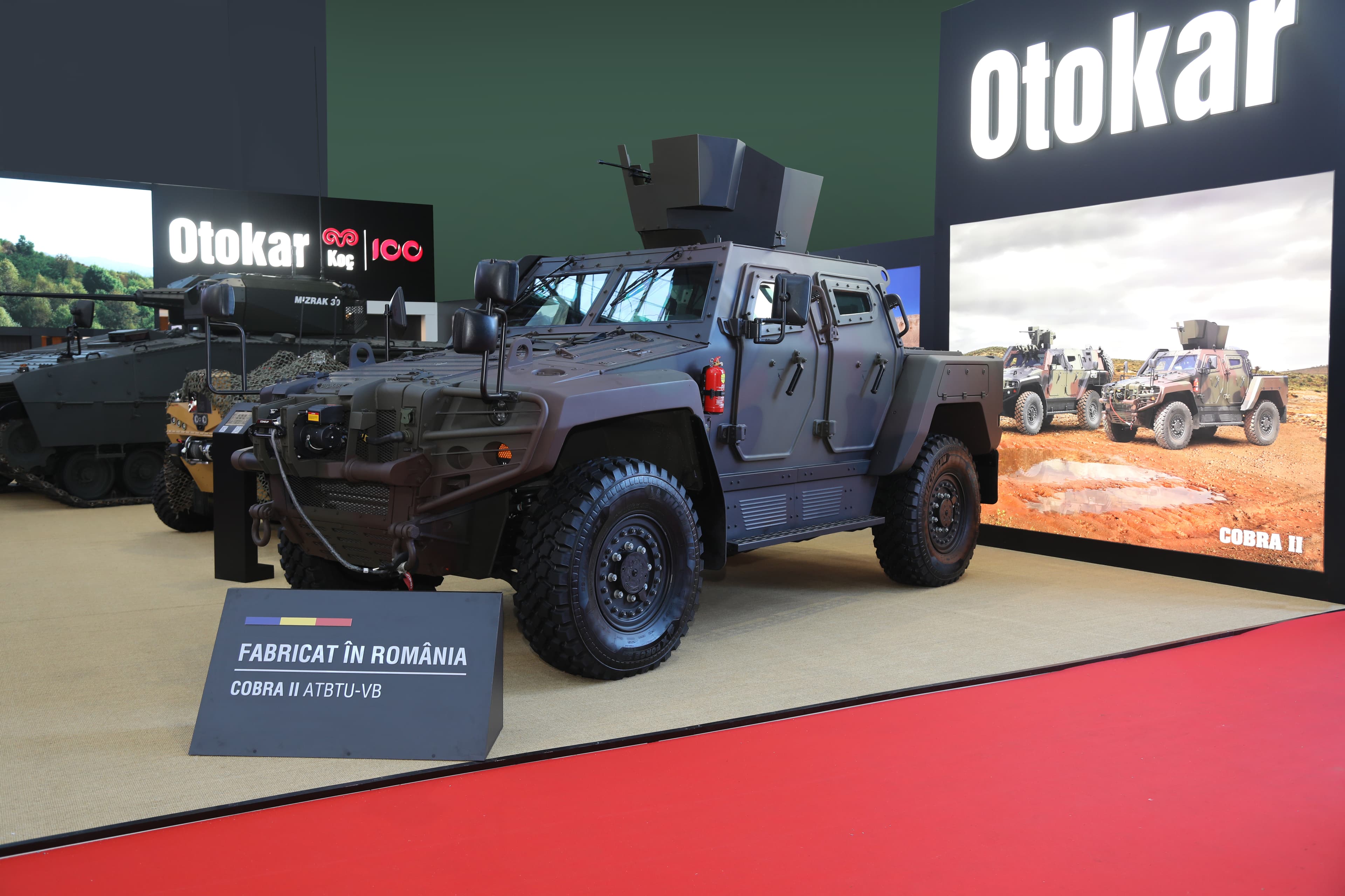 Turkish bus and defense manufacturer Otokar unveils first Cobra II armored vehicle made in Romania