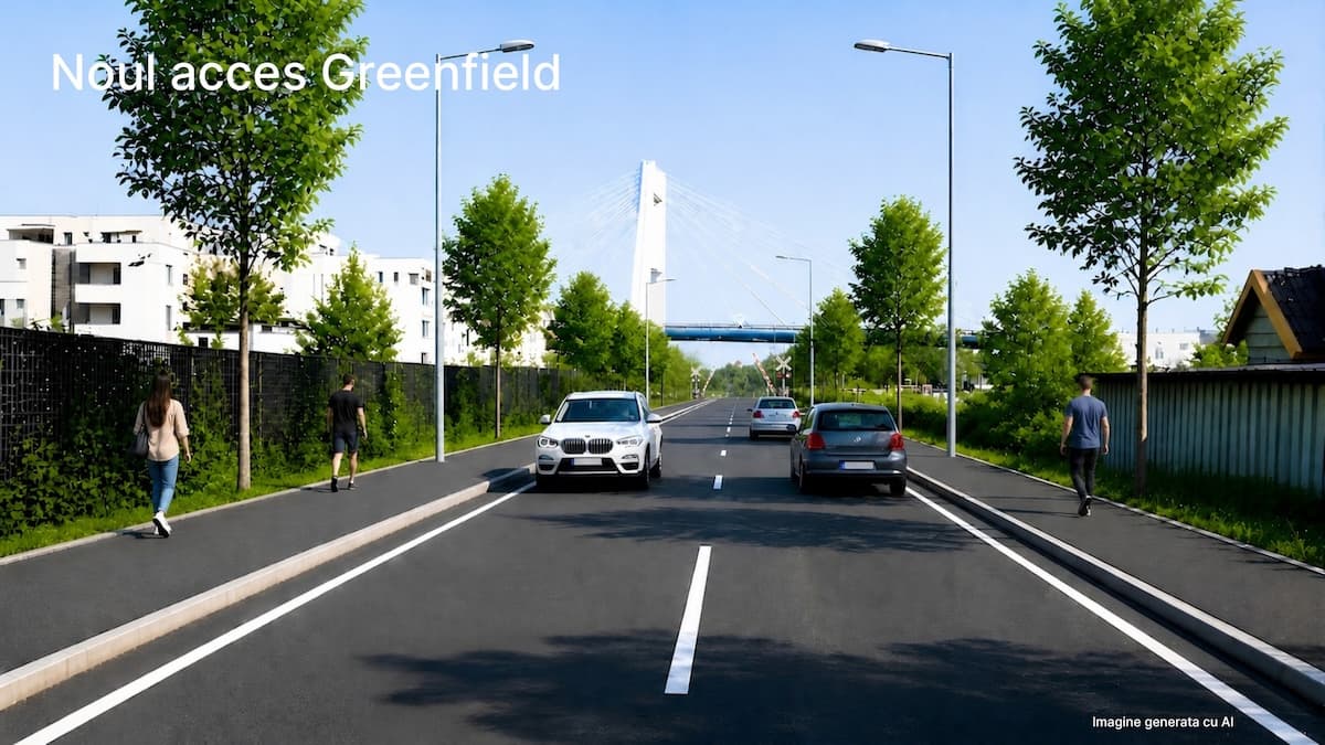 Construction begins on new access road for Bucharest's Greenfield Băneasa neighborhood