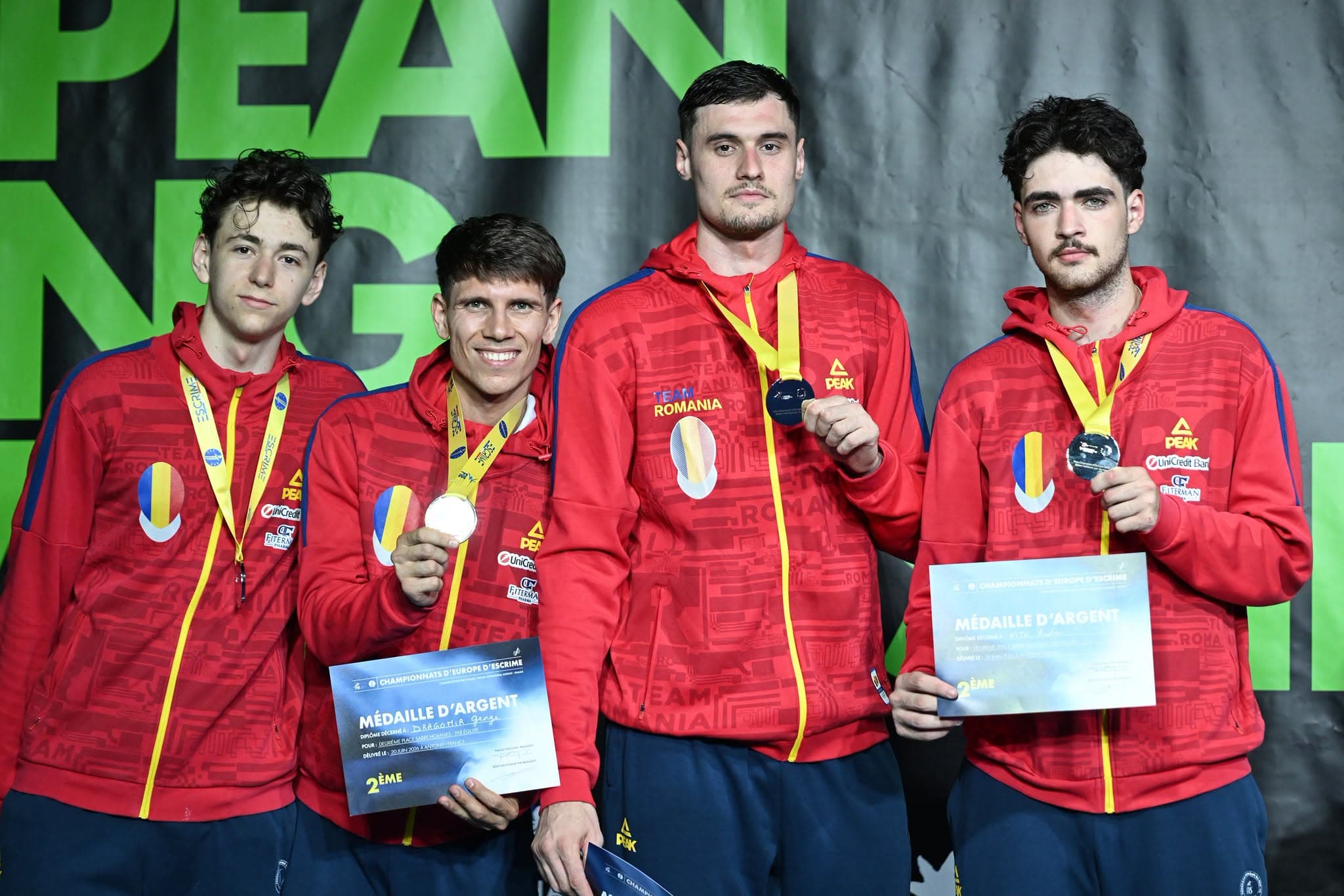 Romania’s men’s sabre team wins silver at European Fencing Championships held in France