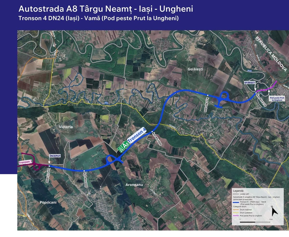 Romania signs contract for last section of A8 motorway, including segment in Republic of Moldova