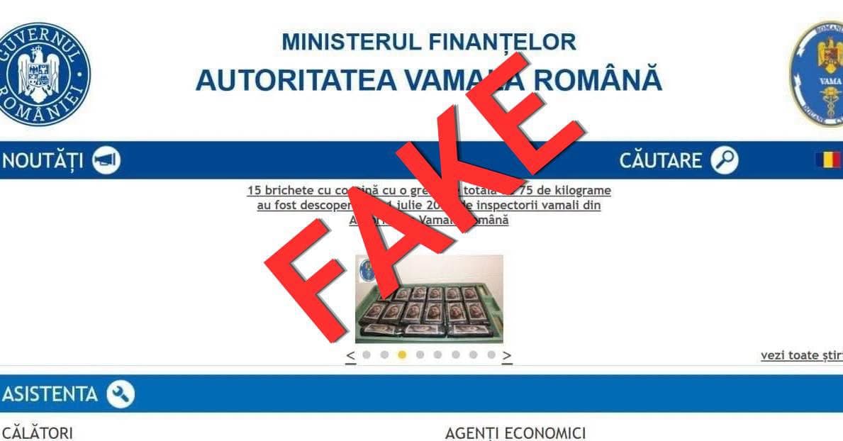 Romanian Customs Authority denies fake online story about cocaine seizure bearing Zelensky's image