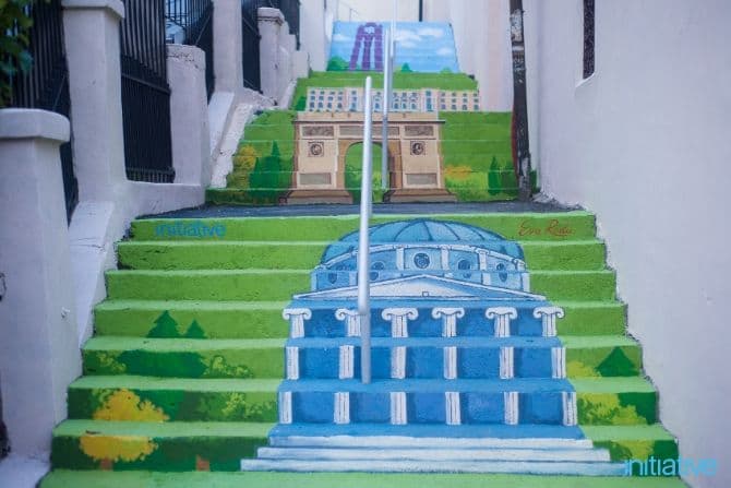 Agency promotes Bucharest’s only stair street by painting it
