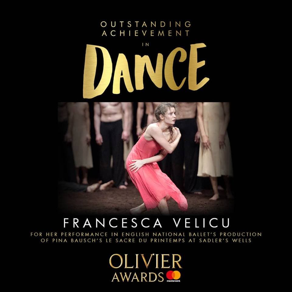 Romanian ballerina wins Olivier award for dance achievement