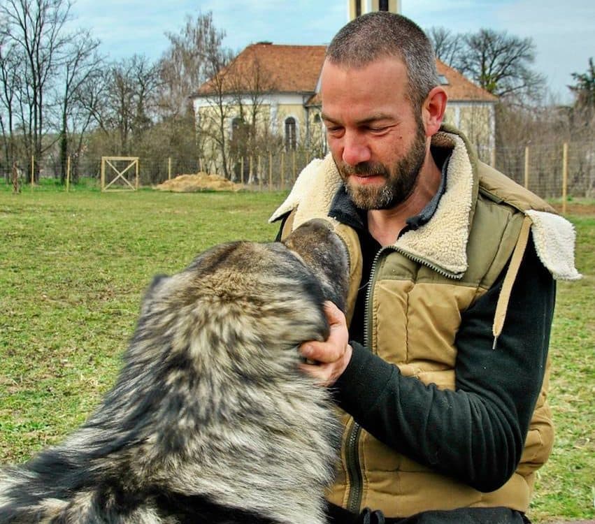 Dutch dog trainer from Transylvanian village on nature, shepherds and sheepdogs