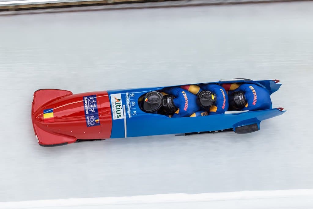 Gold for Romania’s 4-man bobsleigh team at the Junior European Championships U23