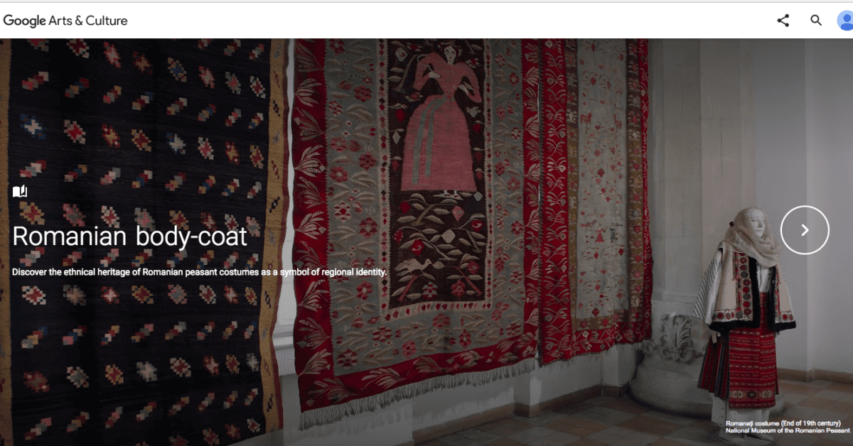 Google features Romanian traditional costumes in virtual fashion exhibition