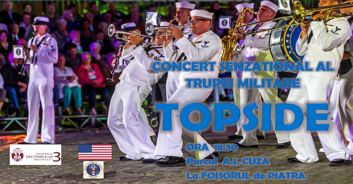 U.S. Navy band Topside will perform in Bucharest park