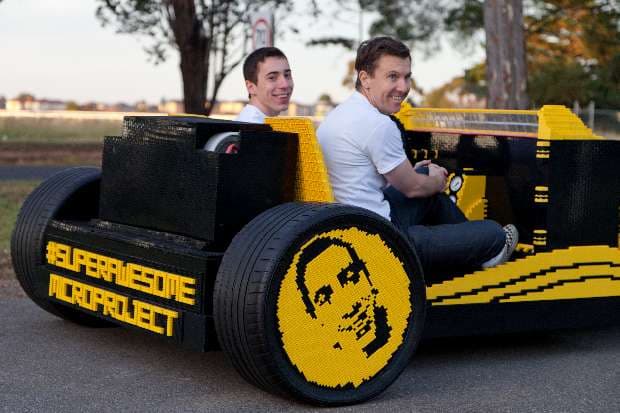 Young Romanian inventor builds functional car made of LEGO pieces with help from Australian investor