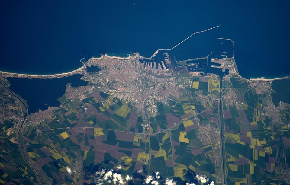 Romanian city photographed from the International Space Station