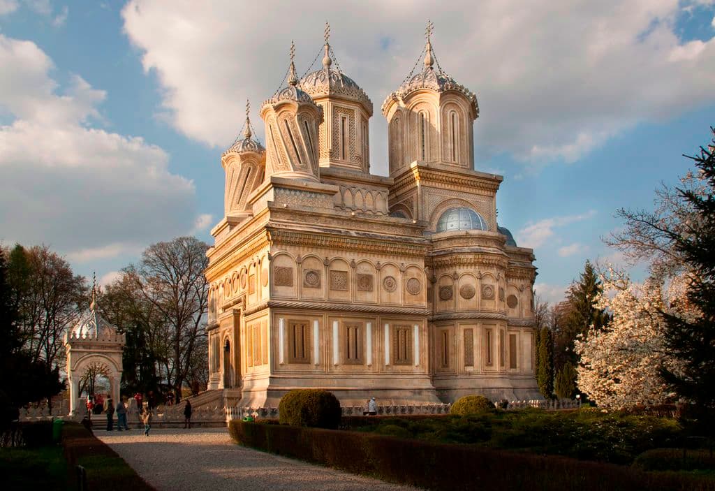 Romanian medieval church refurbished with double glazing, PVC carpentry