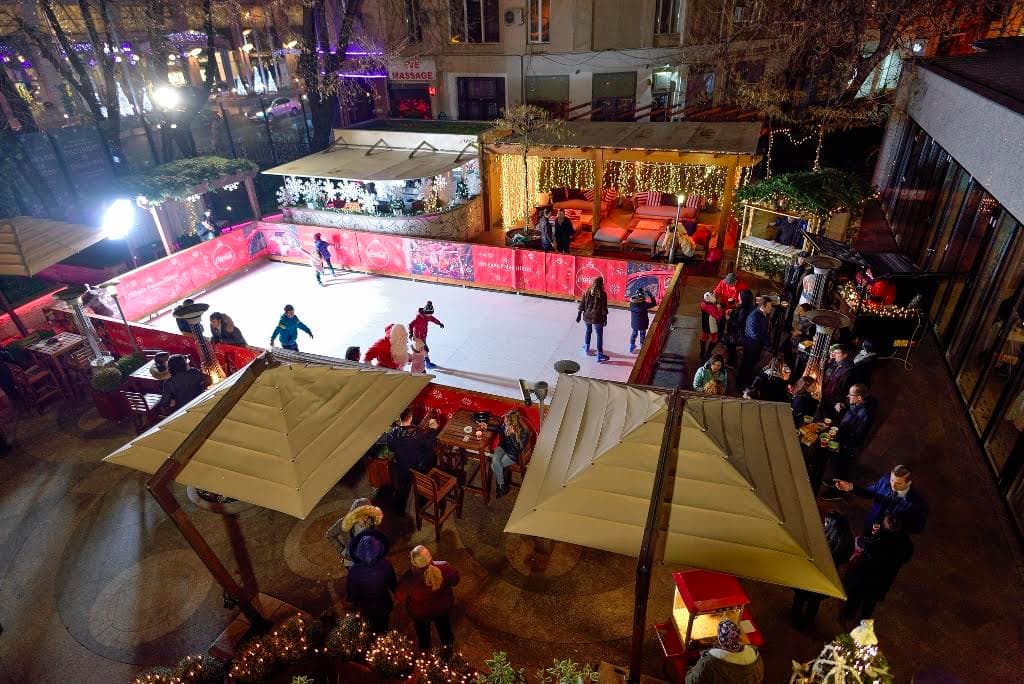 Five-star hotel in Bucharest opens ice-skating rink on its terrace