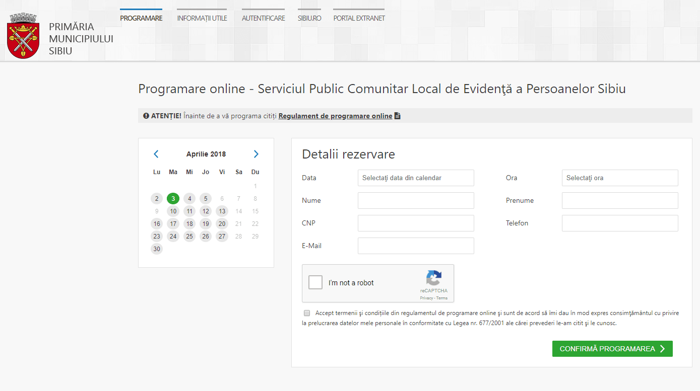 Sibiu introduces online appointments for obtaining new ID cards