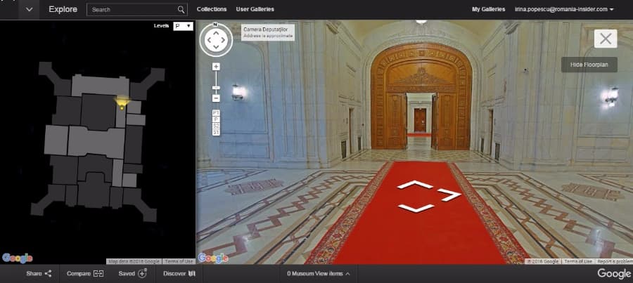 Romania’s Parliament’s Palace can be visited online on newly launched platform