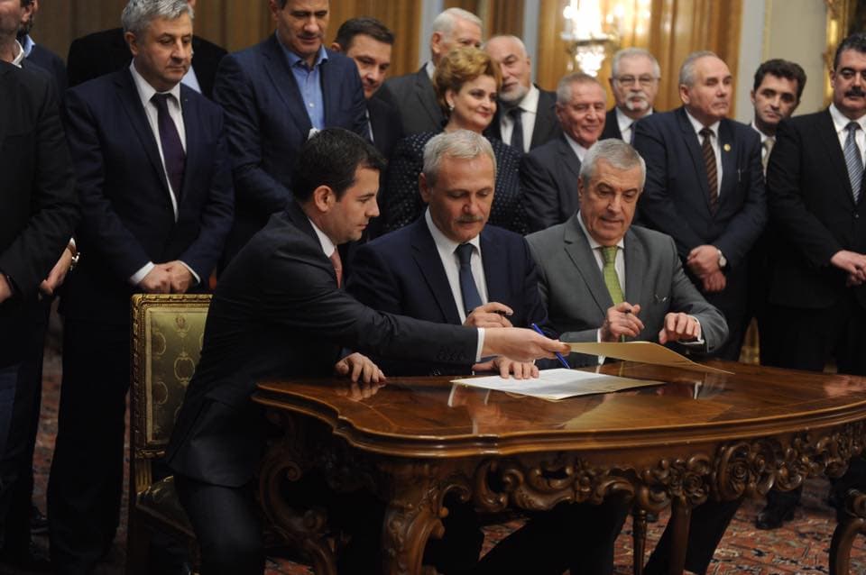 Romania's PSD and ALDE sign coalition protocol
