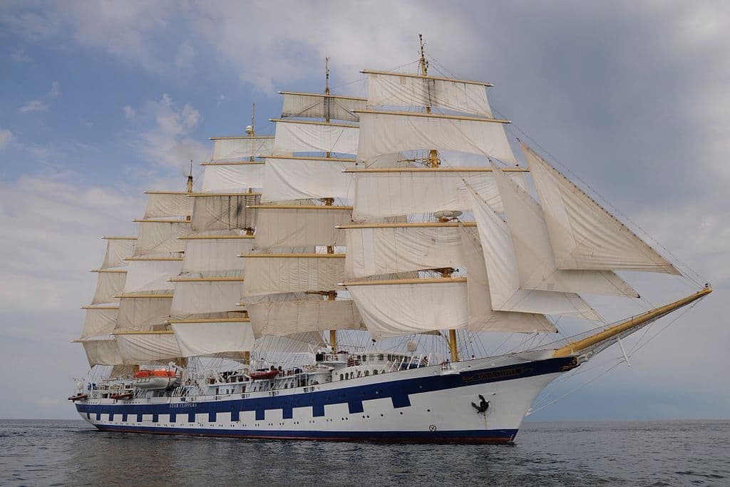 Royal Clipper luxury sailing ship makes stop in Romanian port