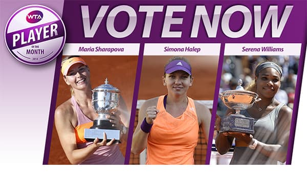Romania’s Halep, against Sharapova and Williams for WTA May Player of the Month - where to cast your vote